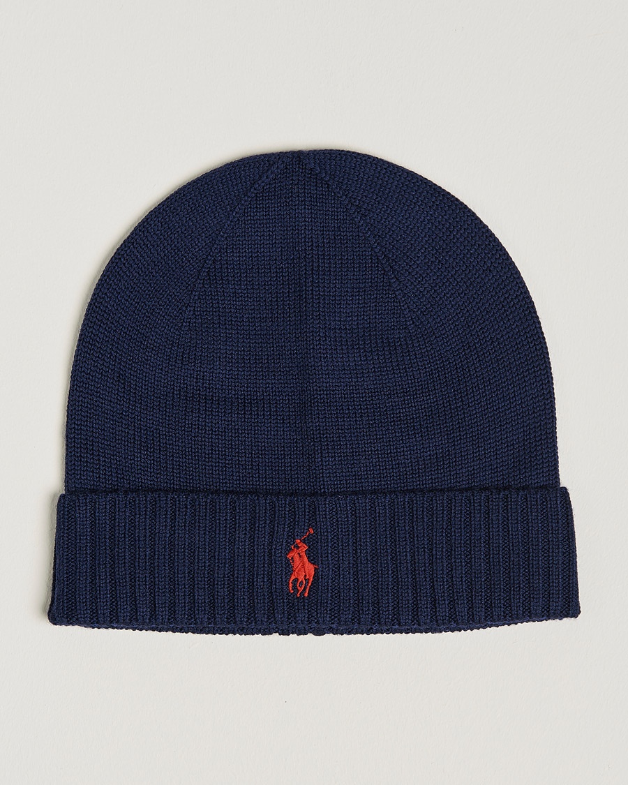 Polo Ralph Lauren Merino Beanie Hunter Navy – Blå