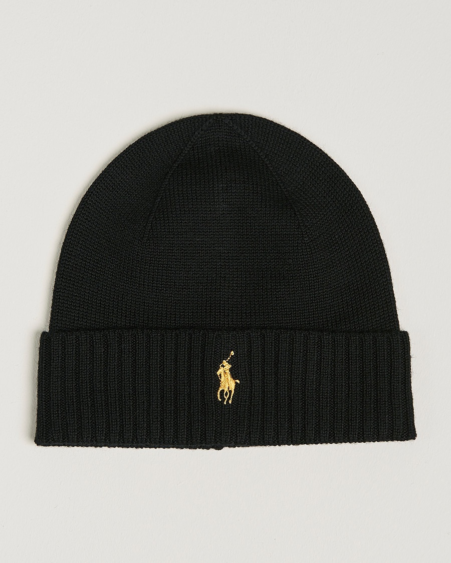 Polo Ralph Lauren Merino Beanie Polo Black – Sort