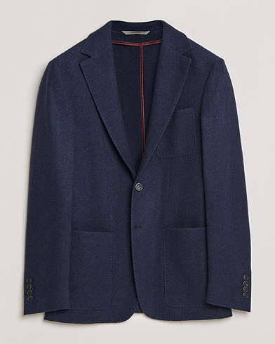 Herre | Blazere & jakker | Canali | Boucle Wool Jersey Jacket Navy
