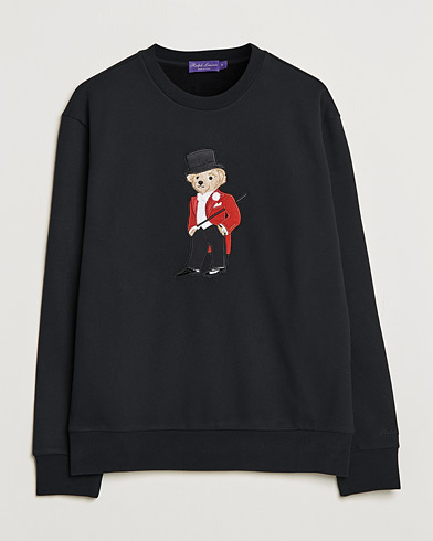 Herre | Ralph Lauren Purple Label | Ralph Lauren Purple Label | Lux Fleece Bear Sweatshirt Black