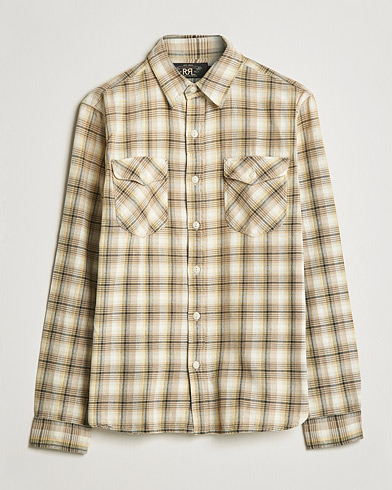 Herre | Casual | RRL | Lee Checked Workshirt Tan