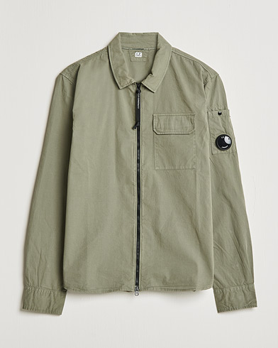 Herre | Overshirts | C.P. Company | Garment Dyed Gabardine Overshirt Green