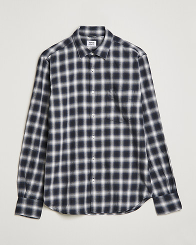 Herre | Skjorter | Aspesi | Checked Flannel Shirt Blue/Grey