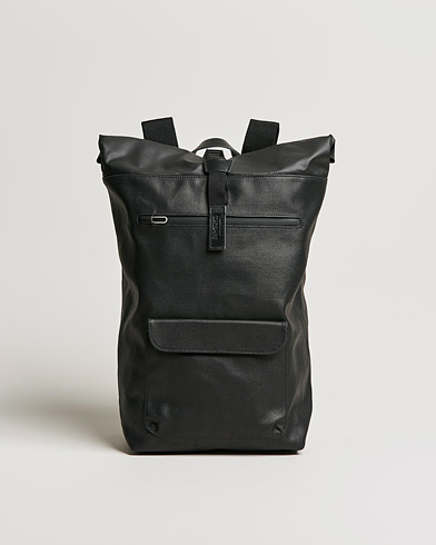 Herre |  | Brooks England | Rivington Cotton Canvas 18L Rolltop Backpack Black