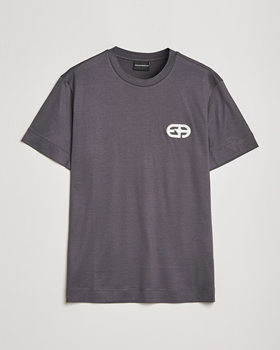Herre | T-Shirts | Emporio Armani | Cotton Tencel Tee Grey