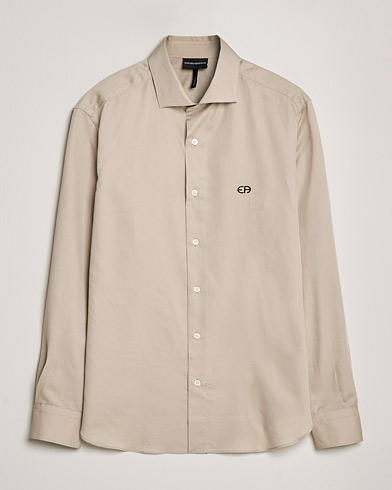 Herre | Casual | Emporio Armani | Light Cotton Shirt Beige