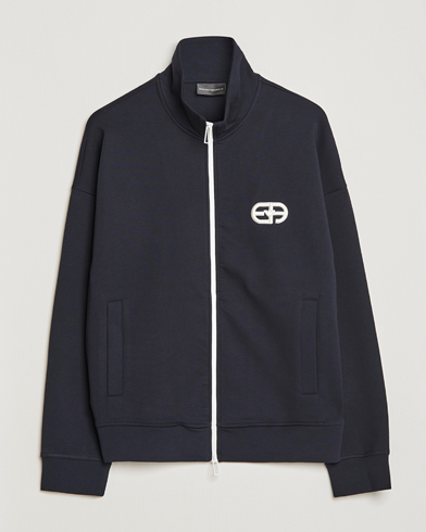 Herre | Zip-trøjer | Emporio Armani | Double Jersey Sweater Dark Navy