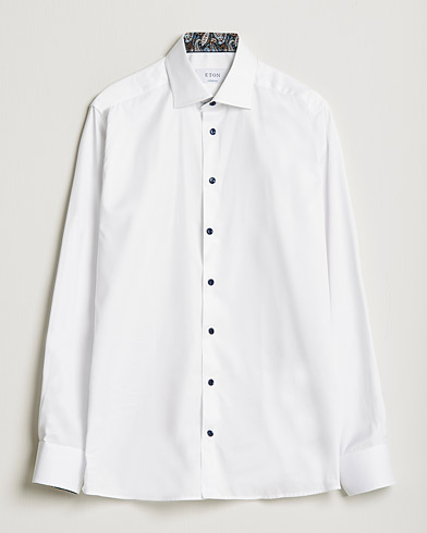 Herre |  | Eton | Organic Cotton Signature Twill Contemporary Shirt White