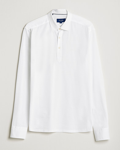 Herre | Polotrøjer | Eton | Slim Fit Cotton Piqué Popover Shirt  White