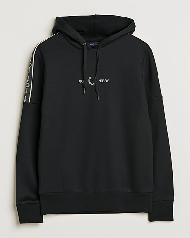 Herre | Fred Perry | Fred Perry | Tapped Sleeve Hooded Sweatshirt Black