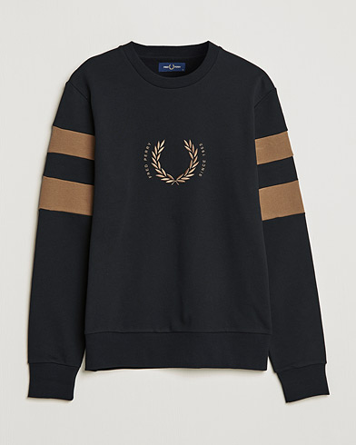 Herre | Fred Perry | Fred Perry | Branded Tipped Sleeve Sweatshirt Black
