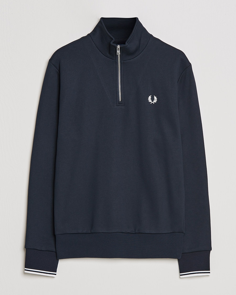 Fred Perry Half Zip Sweatshirt Navy – Blå
