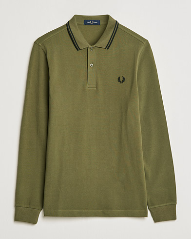 Herre | Fred Perry | Fred Perry | Long Sleeve Twin Tipped Shirt Uniform Green