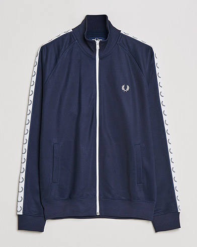 Herre | Trøjer | Fred Perry | Taped Track Jacket Carbon blue