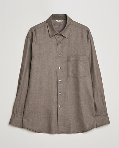 Herre | Japanese Department | Auralee | Super Light Wool Shirt Dark Brown