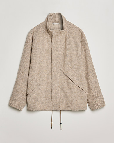 Herre | Moderne jakker | Auralee | Light Tweed Zip Blouson Beige