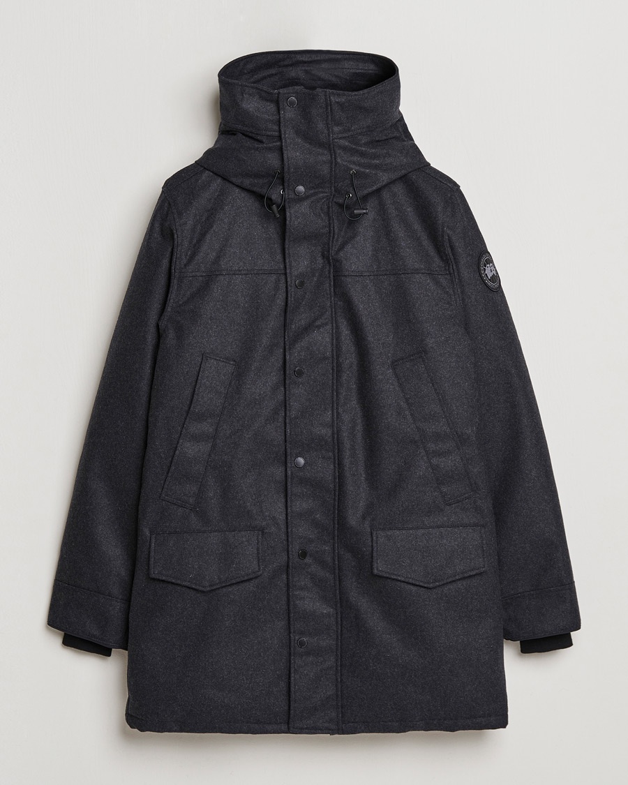 Herre | Canada Goose | Canada Goose Black Label | Canada Goose Langford Wool Parka Carbon Melange