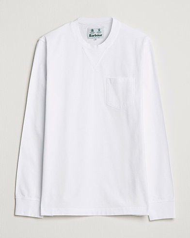Herre | Contemporary Creators | Barbour White Label | Sheppey Long Sleeve Pocket Tee White