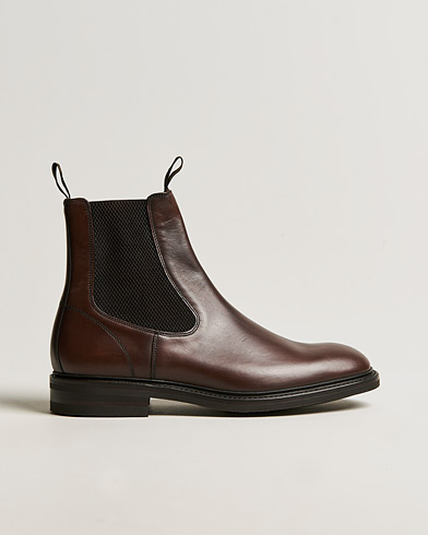 Herre | Støvler | Loake 1880 | Dingley Waxed Leather Chelsea Boot Dark Brown