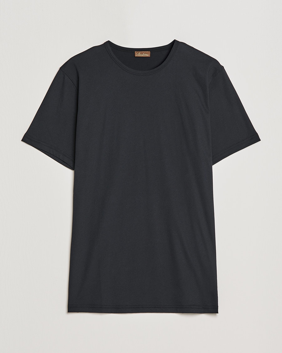 Stenströms Solid Cotton T-Shirt Black – Sort