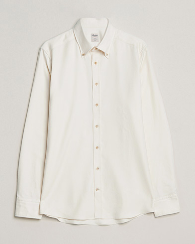 Herre |  | Stenströms | Slimline Flannel Shirt Off White