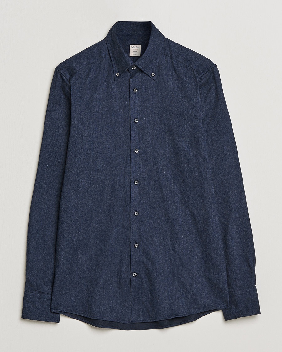  Slimline Flannel Shirt Navy