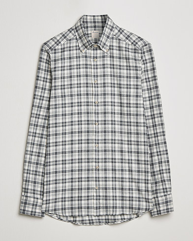 Herre | Flannelskjorter | Stenströms | Slimline Checked Flannel Shirt Grey/White