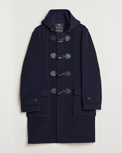 Herre | Duffle coats | Gloverall | Edmund Herringbone Wool Duffle Navy