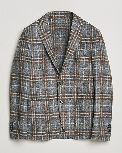 Herre | Blazere & jakker | L.B.M. 1911 | Jack Checked Wool Blazer Dark Grey