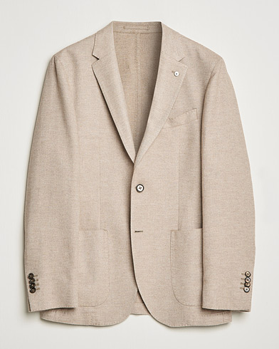 Herre | Blazere & jakker | L.B.M. 1911 | Jack Herringbone Soft Cotton Blazer Beige
