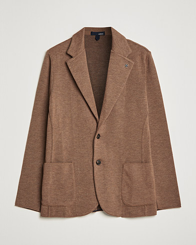 Herre | Blazere & jakker | Lardini | Knitted Wool Blazer Light Brown