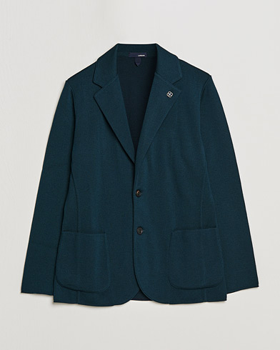Herre | Blazere & jakker | Lardini | Knitted Wool Blazer Bottle Green