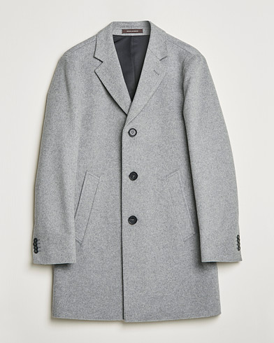 Herre | Jakker | Oscar Jacobson | Storvik Wool/Cashmere Coat Light Grey