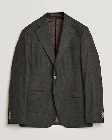 Herre | Blazere & jakker | Oscar Jacobson | Ego Wool Flannel Blazer Brown