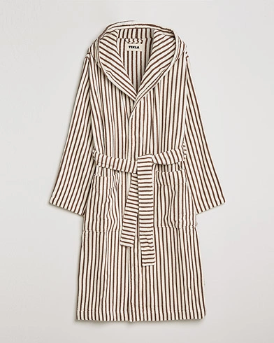 Herre | Loungewear-afdelingen | Tekla | Organic Terry Hooded Bathrobe Kodiak Stripes