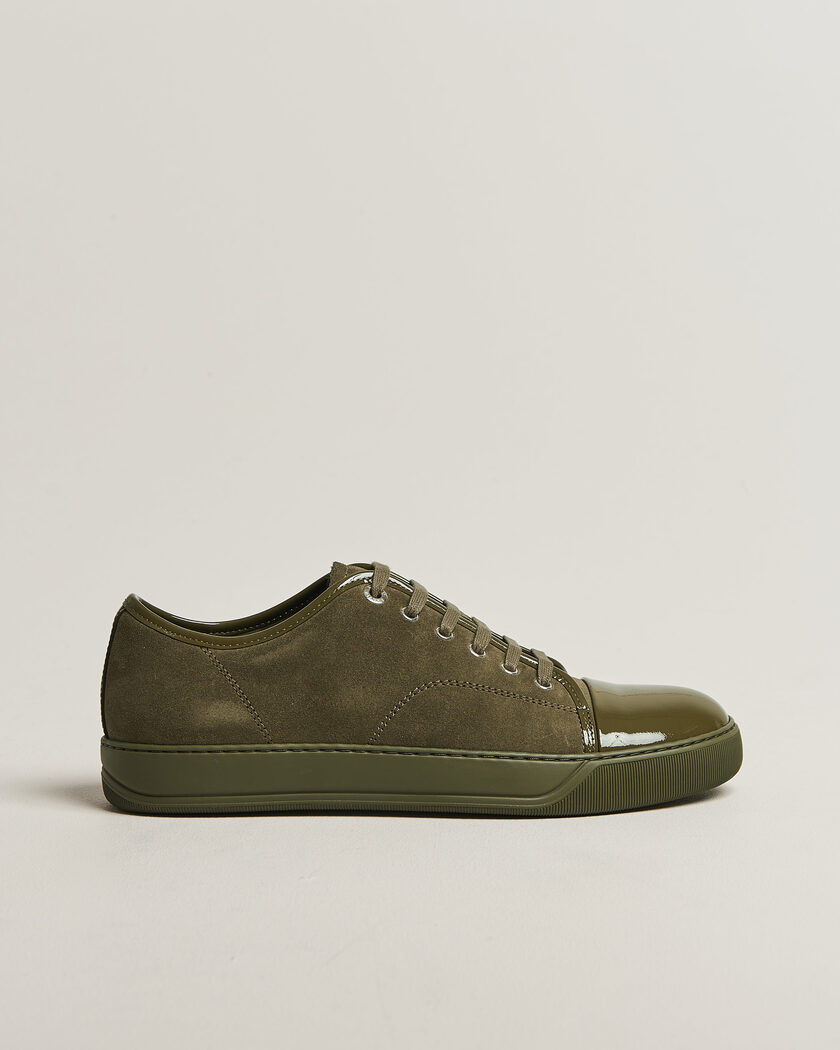 Lanvin Patent Cap Toe Sneaker Khaki – Grøn