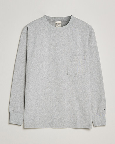 Herre | T-Shirts | Snow Peak | Recycled Cotton Heavy L/S T shirt Medium Grey