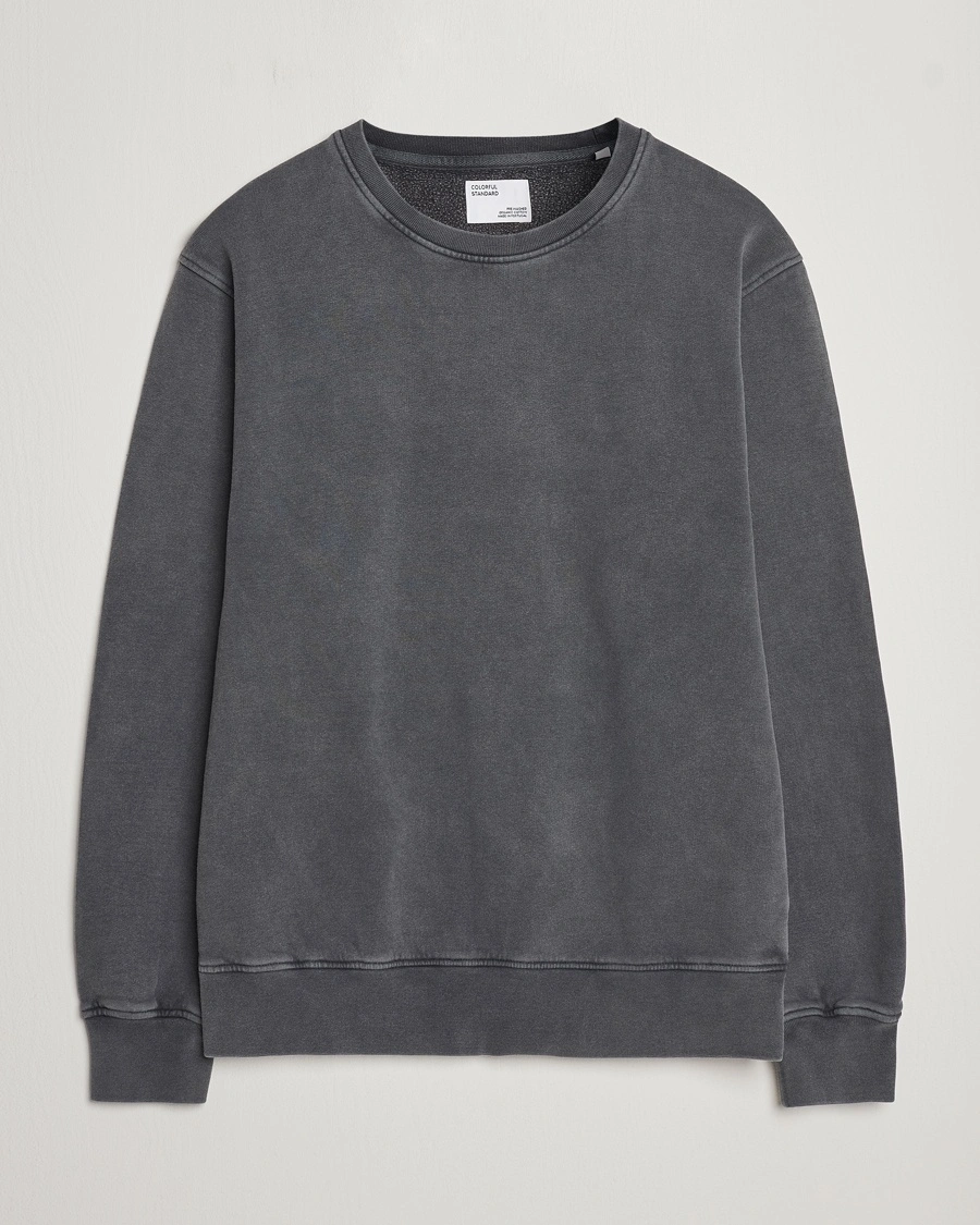 Colorful Standard Classic Organic Crew Neck Sweat Faded Black – Grå