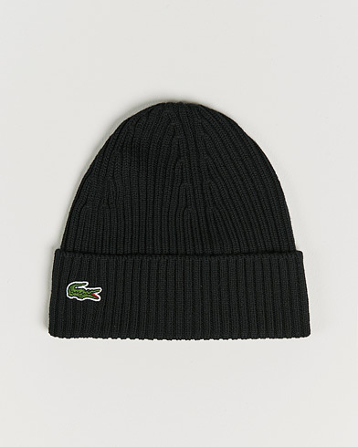 Herre | Nyheder | Lacoste | Wool Knitted Beanie Black