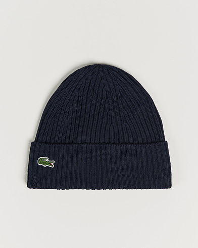 Herre |  | Lacoste | Wool Knitted Beanie Navy 