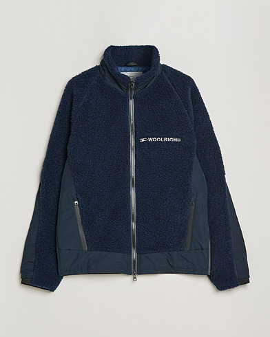 Herre | American Heritage | Woolrich | Sherpa Hybrid Jacket Melton Blue