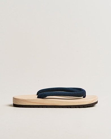 Herre |  | Beams Japan | Wooden Geta Sandals Navy