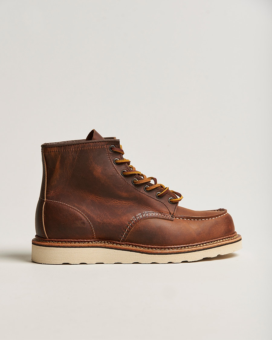Red Wing Shoes Moc Toe Boot Copper Rough/Though Leather – Brun