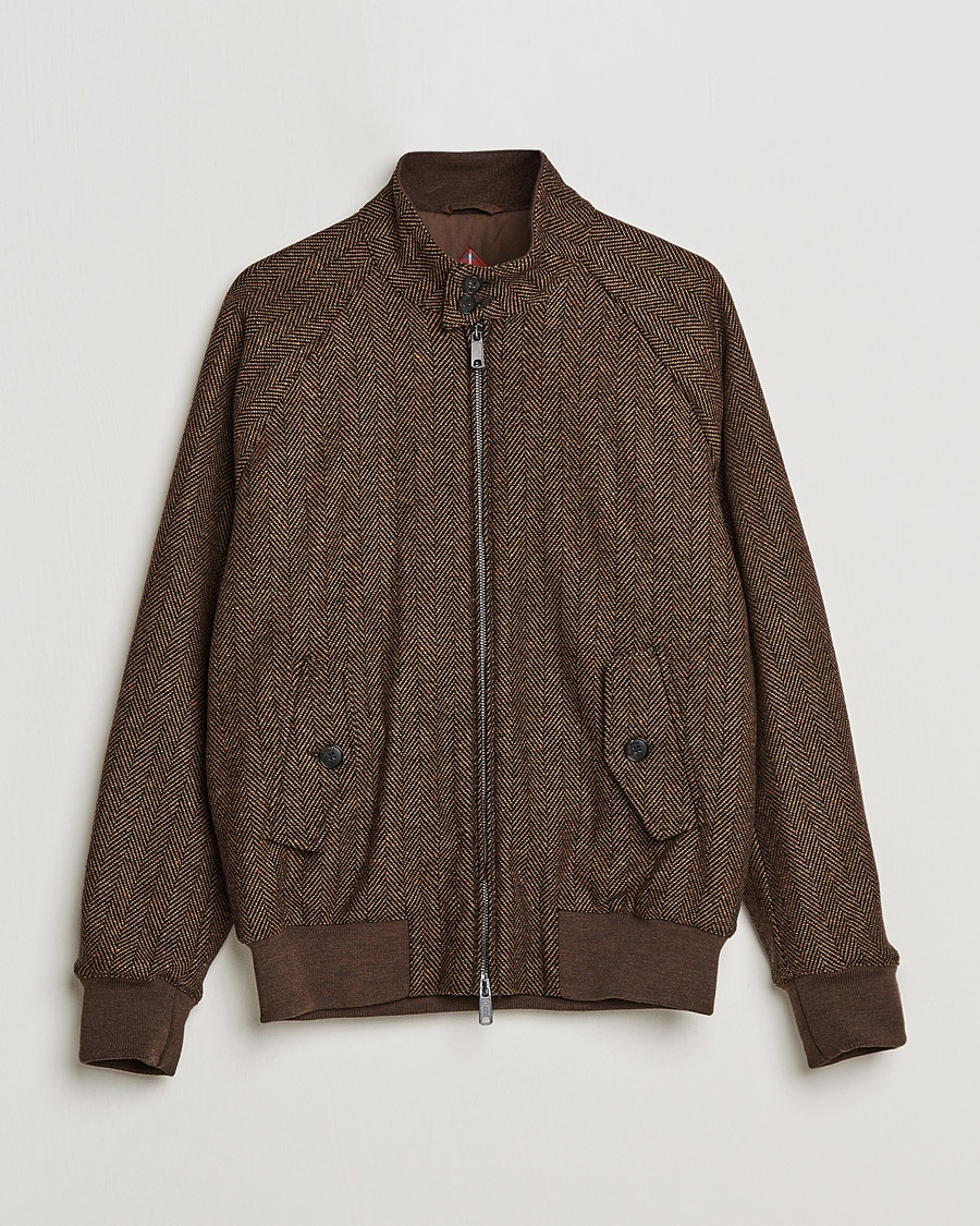 Herre | Baracuta | Baracuta | G9 Herringbone Wool Jacket Brown