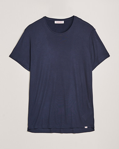 Herre | Kortærmede t-shirts | Orlebar Brown | OB Classic Modal/Cashmere T-Shirt Night Iris