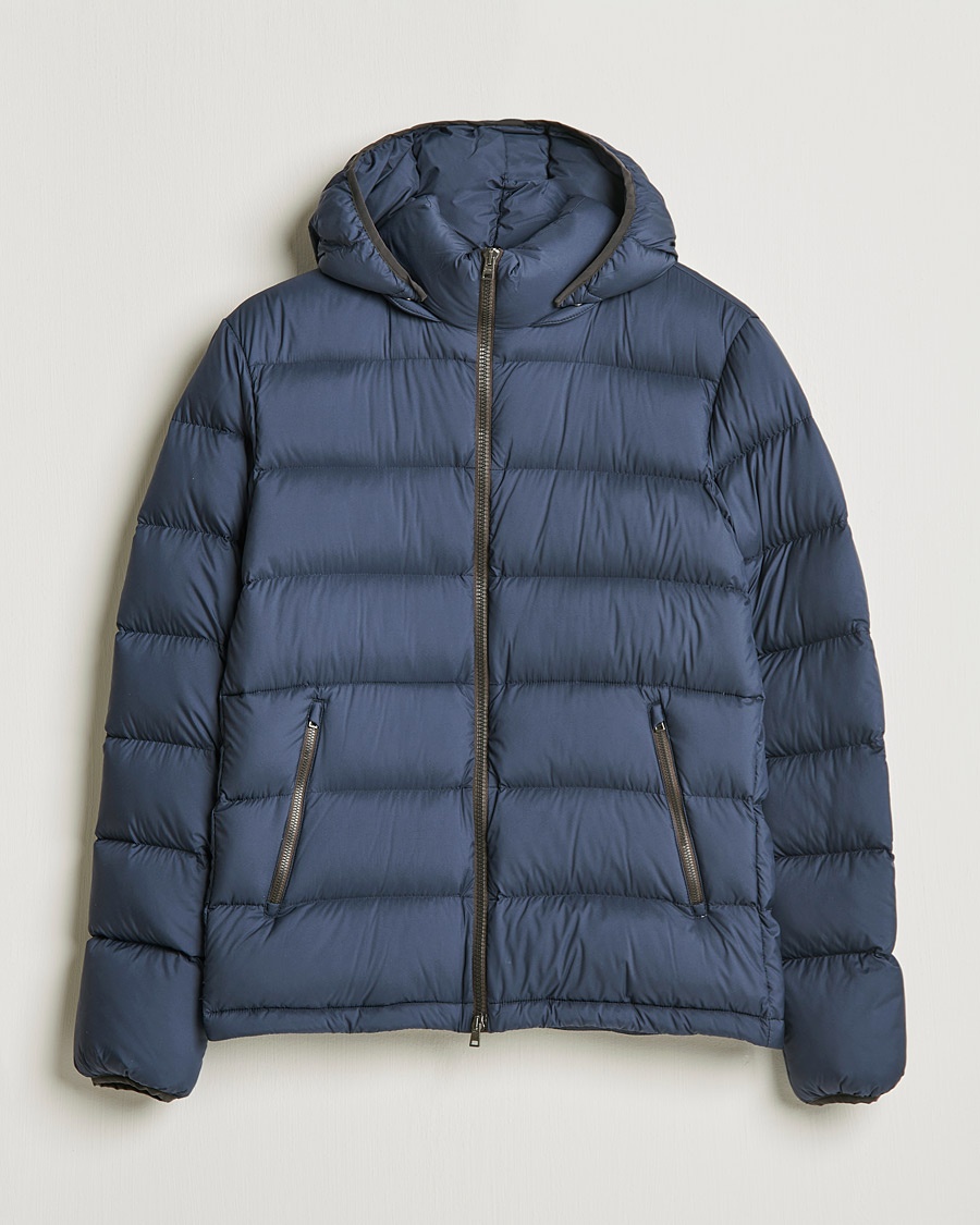  Matt Nylon Down Jacket Navy