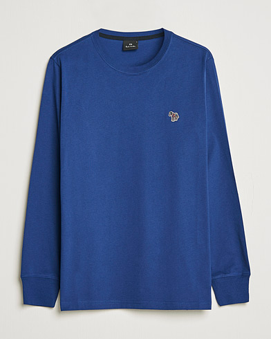 Herre | Langærmede t-shirts | PS Paul Smith | Zebra Organic Cotton Long Sleeve T-Shirt Navy