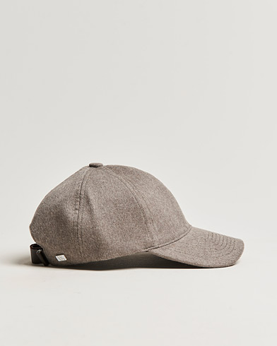 Herre | Contemporary Creators | Varsity Headwear | Cashmere Soft Front Baseball Cap Marble Beige