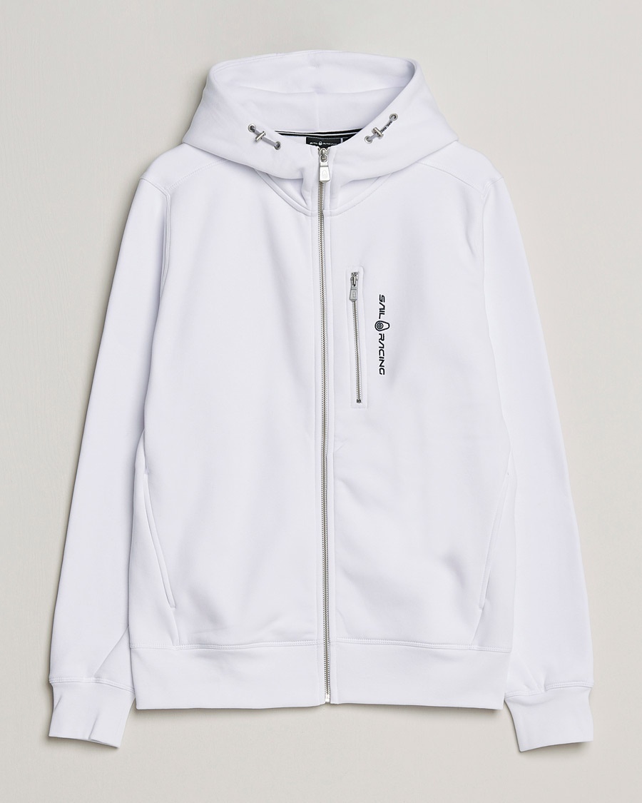 Sail Racing Bowman Full Zip Hoodie White – Hvid