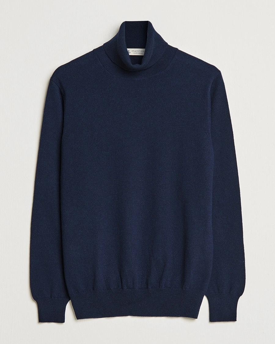 Herre | | Piacenza Cashmere | Cashmere Rollneck Sweater Navy